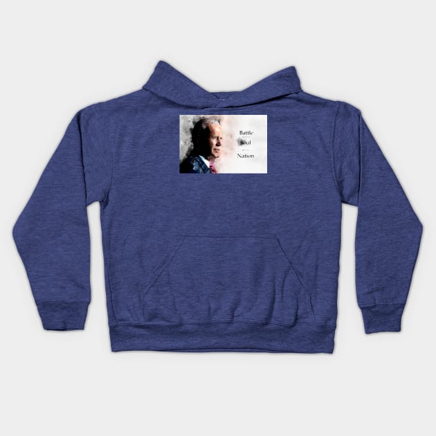 Joe Biden with Battle for the Soul of the Nation slogan Kids Hoodie by SPJE Illustration Photography